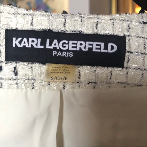 Karl Lagerfeld Cropped Tweed Jacket - Picture 6 of 7